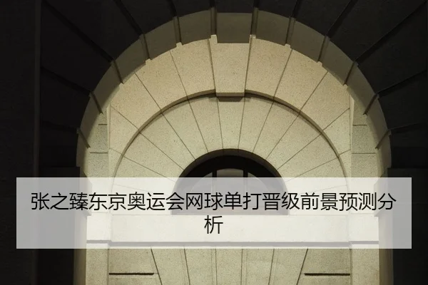 张之臻东京奥运会网球单打晋级前景预测分析